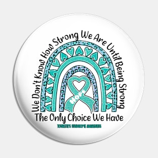 Tourette's Syndrome Awareness Awareness - rainbow leopard ribbon strong Pin