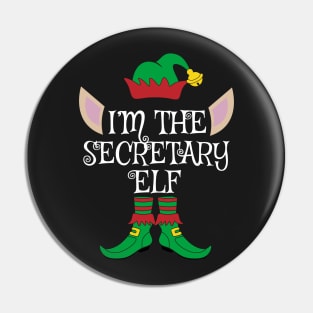 I'm The Secretary Christmas Elf Pin
