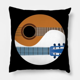 Yin Yang Guitar Yin Yang Guitar Gifts Pillow