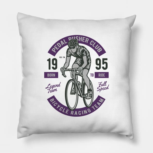 Amazing Bicycle Racing Team Pillow by HealthPedia