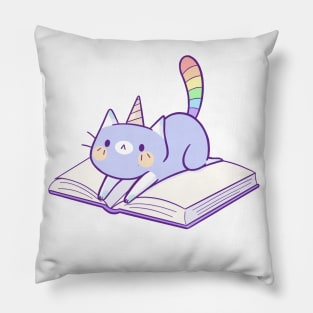 There is a Caticorn on my book! Pillow