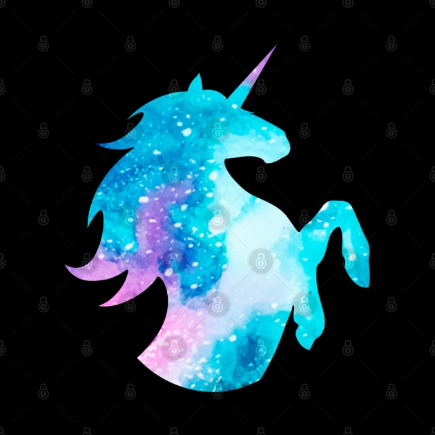 Rearing Galaxy Unicorn by Lady Lilac