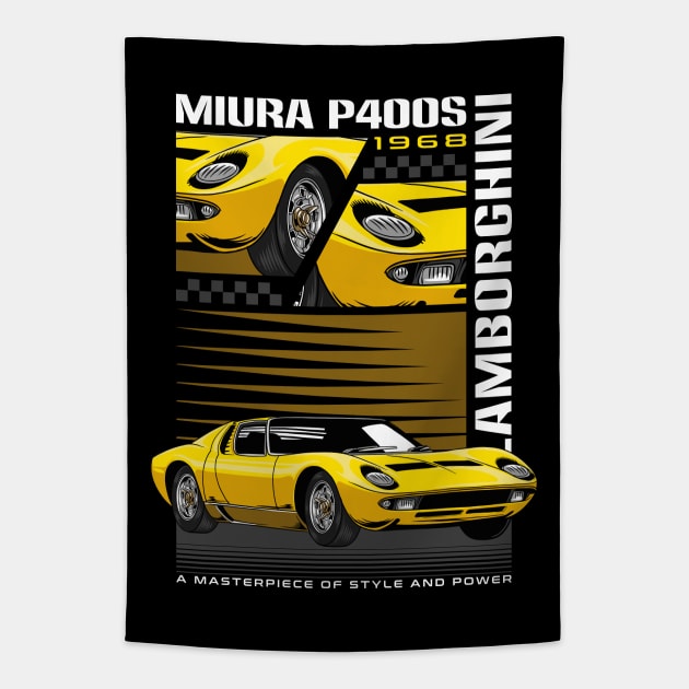 Vintage Exotic Car Tapestry by milatees