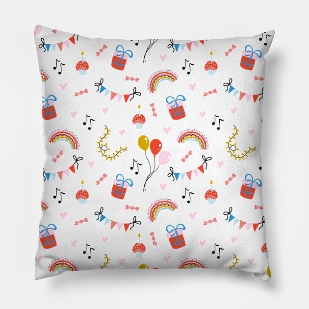 Colorful Birthday pattern Pillow by DanielK