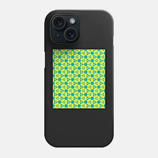 Yellow and Turquoise Hexagons Pattern Phone Case