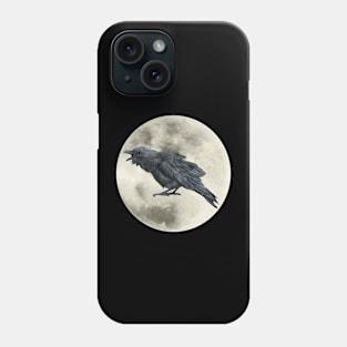 Full Moon Raven Phone Case