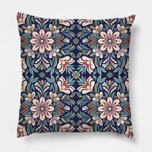 Vector Tulip Flower Pattern Pillow