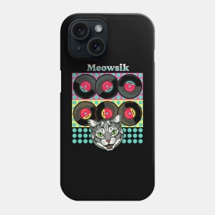 Retro Meowsik-Cat and Music lovers- Phone Case