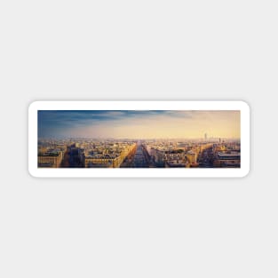 Paris sunset cityscape Magnet