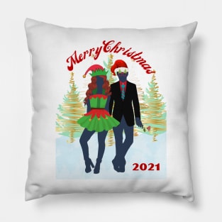 Mrs and Mr Merry Christmas, Christmas shirt elf, Christmas gifts, Christmas gifts for Women Pillow