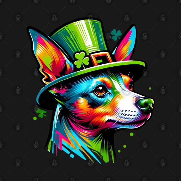 Rat Terrier Celebrates Saint Patrick's Day in Style by ArtRUs