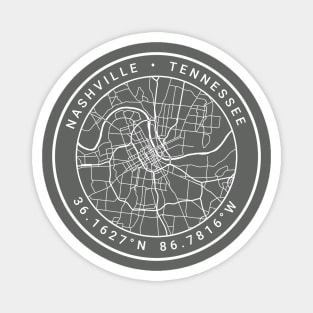 Nashville Map Magnet