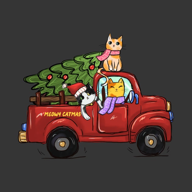 Cat Christmas Tree Gifts by Teewyld