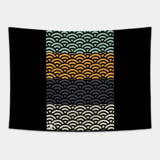 Retro Japanese Clouds Pattern RE:COLOR 10 Tapestry