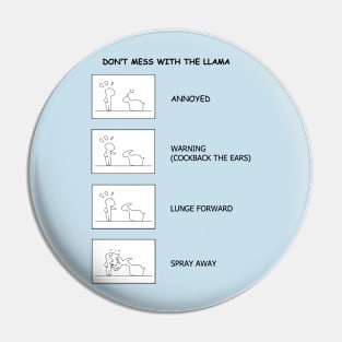 Llama Warning Pin