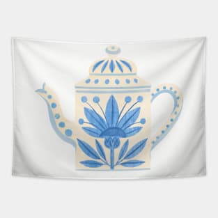 Scandinavian Floral Teapot Tapestry