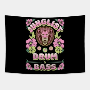 JUNGLIST  - Tropical Drum & Bass Pink Lion Tapestry