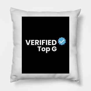 Top G Twitter Verified Pillow