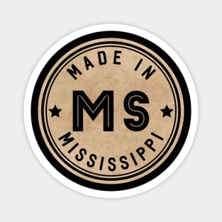 Made In Mississippi MS State USA Magnet