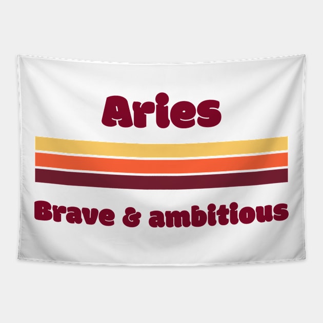 Aries retro style Tapestry by euheincaio