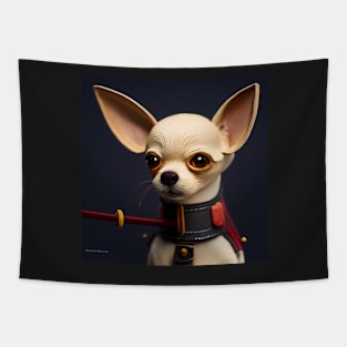 Chihuahua dressed as a samurai Tapestry