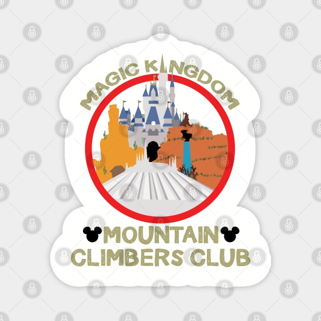 Magic Kingdom Mountain Climbers Club Magnet by DisTee