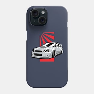 White Impreza WRX STI JDM Stance Phone Case