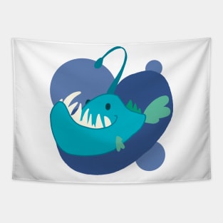 Cute anglerfish Tapestry