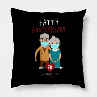 take care of each other's health Anniversary 70th Pillow
