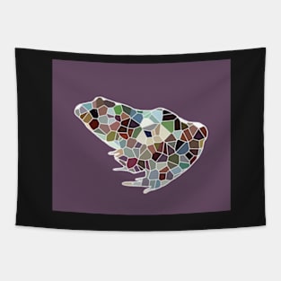 Purple geometrical frog Tapestry