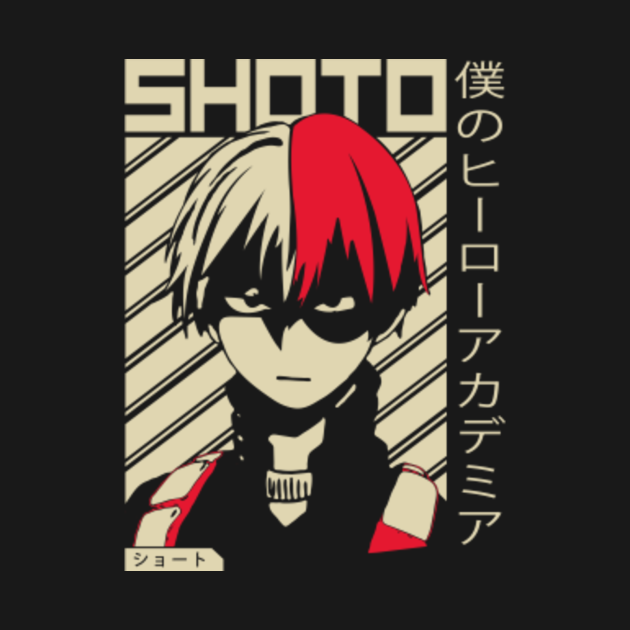 Shoto Todoroki Poster My Hero Academia | Anime Shirt - My Hero Academia Shoto Todoroki - T-Shirt 