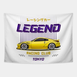 Midnight Racer yellow 350 Z JDM Tapestry