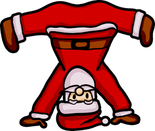 Santa Claus Doing Yoga Magnet