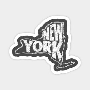 New York (White Graphic) Magnet