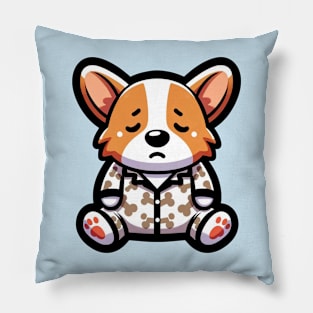 sleepy corgi Pillow