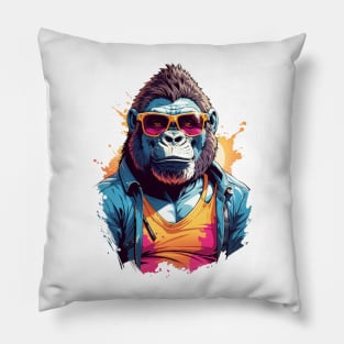 Cool Gorilla in Sunglasses Pillow