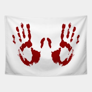 Bloody Handprints Tapestry