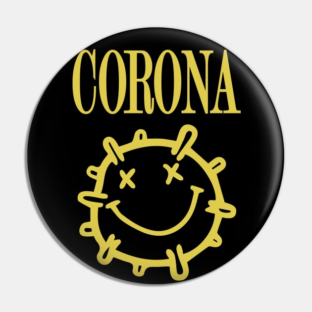 Corona Cartoon Pin by Alema Art