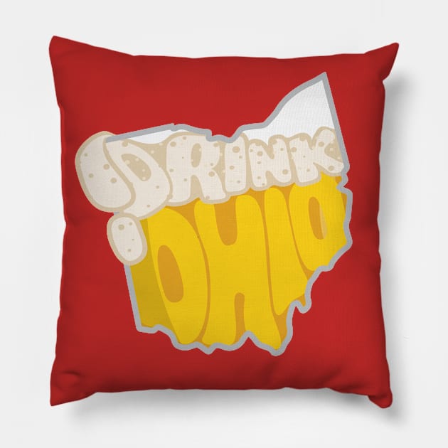 Drink Ohio 2 Pillow by TMD Creative Studio