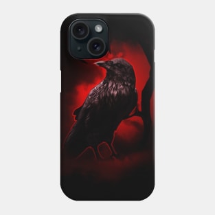 Blood Moon Raven's Night Phone Case