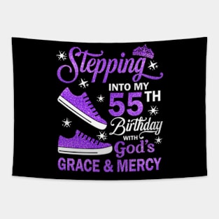 Stepping Into My 55th Birthday With God's Grace & Mercy Bday Tapestry