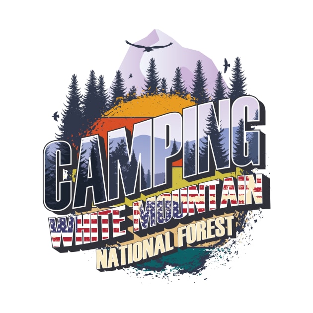 Camping White Mountain National Forest Vintage USA Best gift for campers Adventure gear by HomeCoquette
