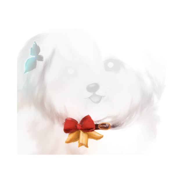 Cute Maltese Dog Drawing by Play Zoo