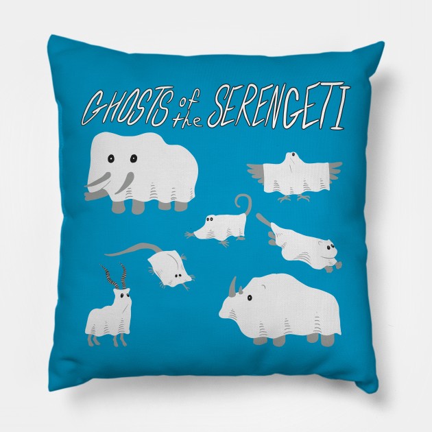 Ghosts of the Serengeti Pillow by Danger Dog Design