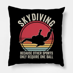 Skydiver Quotes Retro Funny Skydiving Vintage Pillow