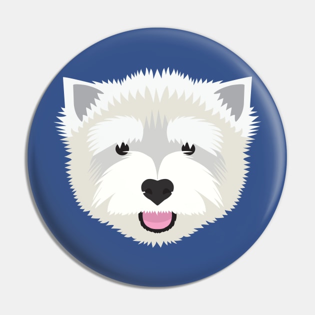 Westie Pin by threeblackdots