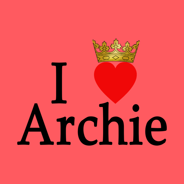 I LOVE ARCHIE Crown and Heart by Scarebaby