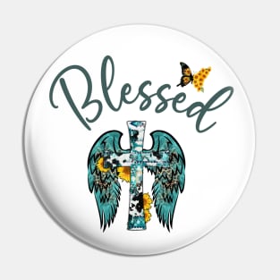 Blessed Sunflower Faith Pin