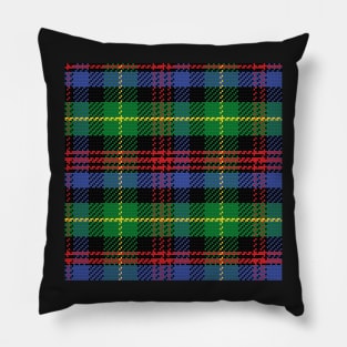 Scottish tartan Black Watch, black, red,green, yellow, blue Pillow