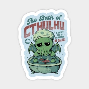 The Bath of Cthulhu - Funny Horror Monster Gift Magnet